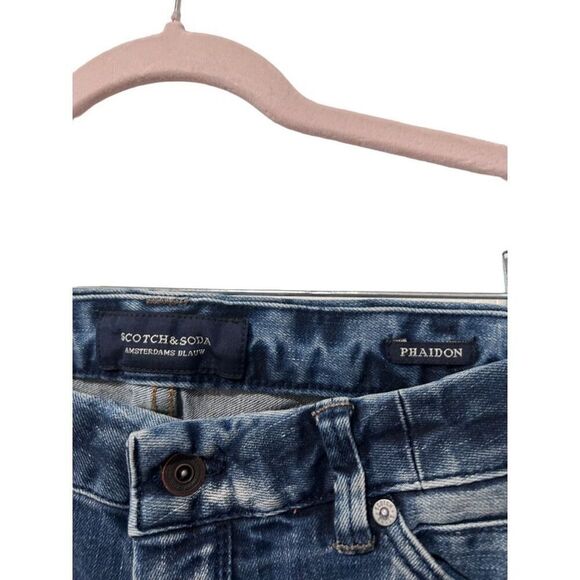 Scotch & Soda Five Pocket Whisker Detail Amsterdam Blauw Phaidon Jeans Size 28 - Picture 7 of 14
